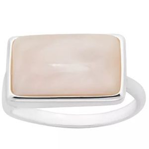 🆕 City Luxe Silver Tone Mother of Pearl Ring